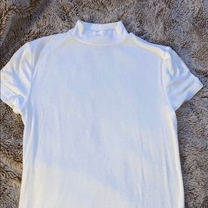 EXPRESS white turtle neck t-shirt